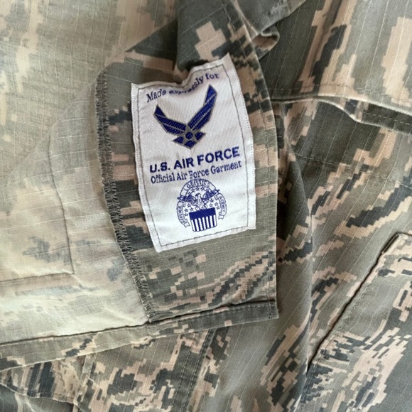 US Air Force ABU Utility Jacket Womens 8R Camo Digital Tiger Stripe Military - Picture 4 of 9